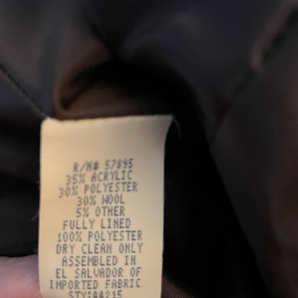 Requirements Vint. Womens Lined Plaid Blazer with Full Zipper Closure Size 14 - Picture 5 of 6